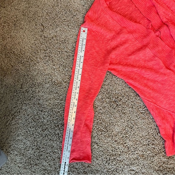 Eileen Fisher Linen Cotton Melon Pink Open Cardigan Sweater sz M - Picture 9 of 10